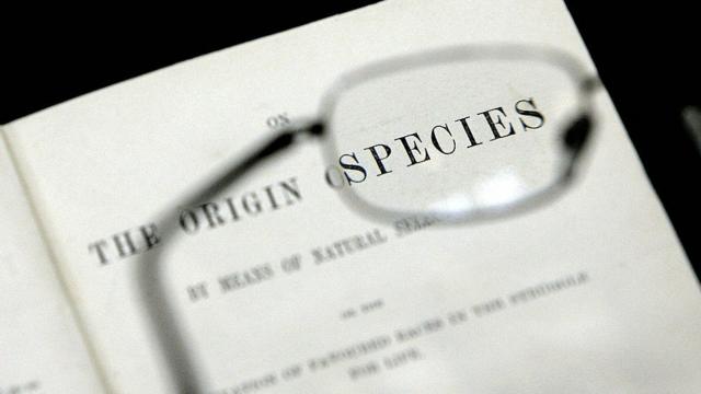 Capa do livro "A Origem das Espécies", de Charles Darwin