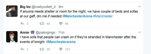 Твиты с предложениями о ночлеге