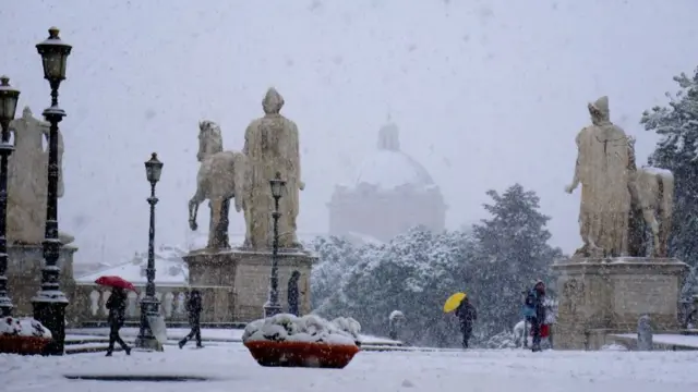 Снегопад в Риме