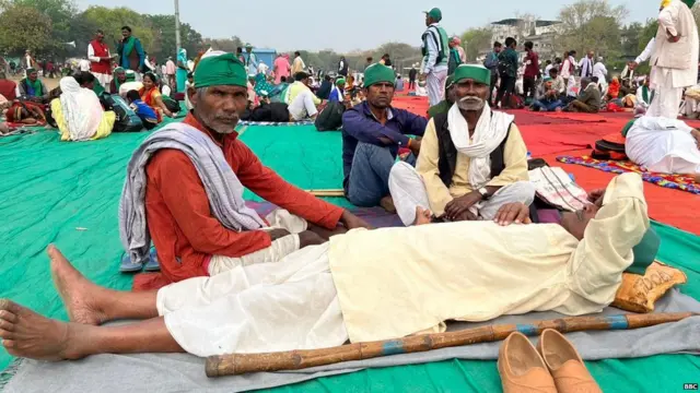 जंतर मंतर पर किसानों का विरोध प्रदर्शन