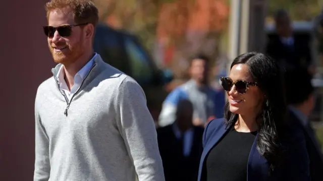 Pangeran Harry dan Meghan di Moroko pada 24 Februari lalu.