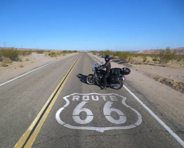 Kim Harrington en la Ruta 66