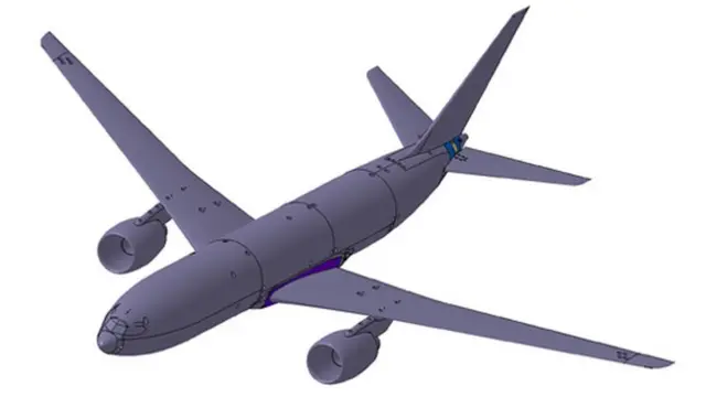 Компьютерное изображение нового самолета с сайта ЦАГИ