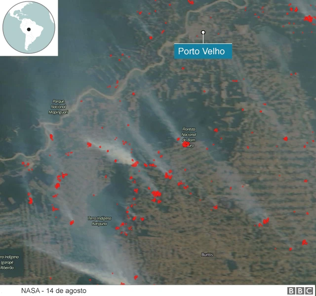 Porto Velho el 14 de agosto.
