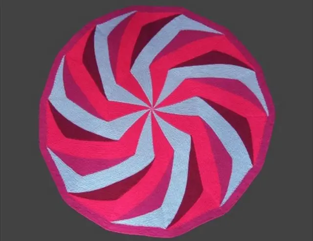 Tapete tejido a mano.