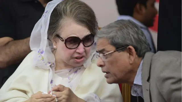 বিএনপি নেত্রী খালেদা জিয়ার সাথে দলের মহাসচিব ফখরুল ইসলাম আলমগীর