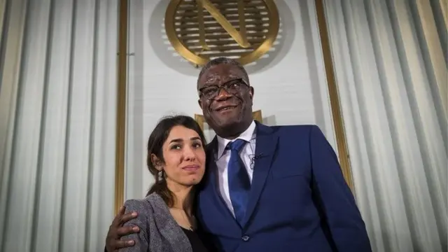 Le Dr Mukwege en compagnie de Nadia Murad