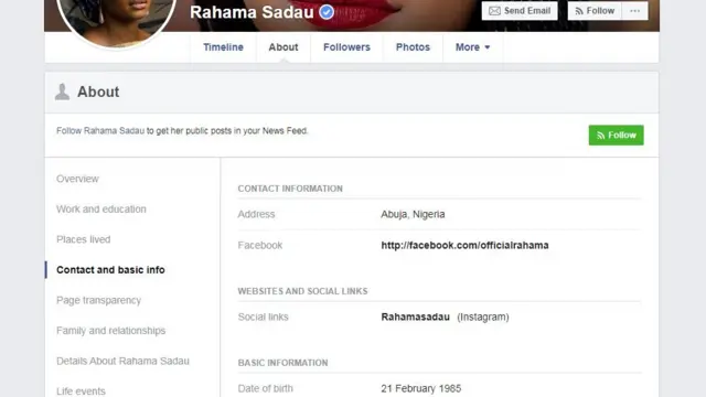 Sadau Rahama write ontop Facebook say na 1985 dem born am