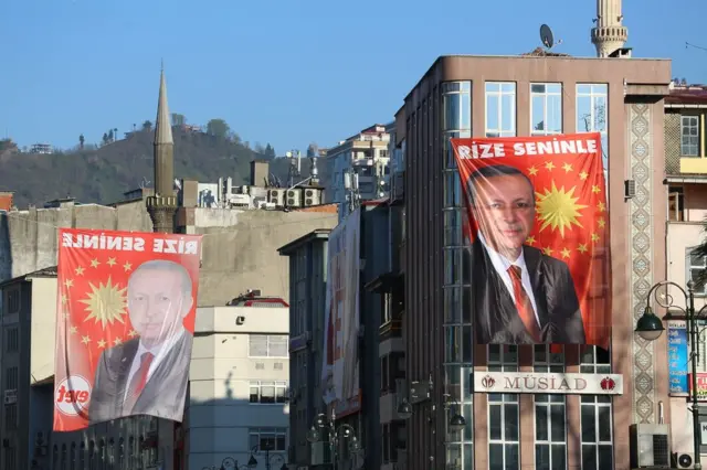 Rize'de Erdoğan posterlerini kentin her yerinde görmek mümkün