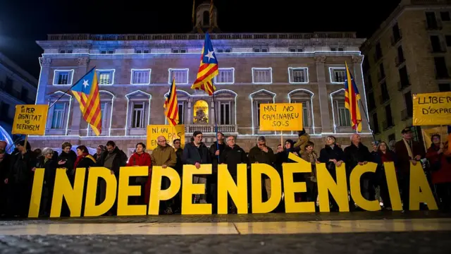 Митинг в поддержку независимости Каталонии