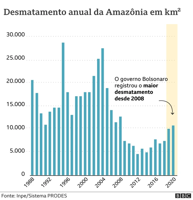 gráfico desmatamento