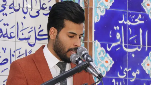 علي المسعودي، أحد اتباع رجل الدين الشيعي محمود الصرخي