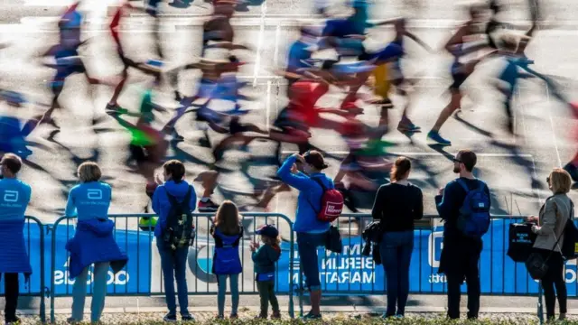 Corredores en la Maratón de Berlín.