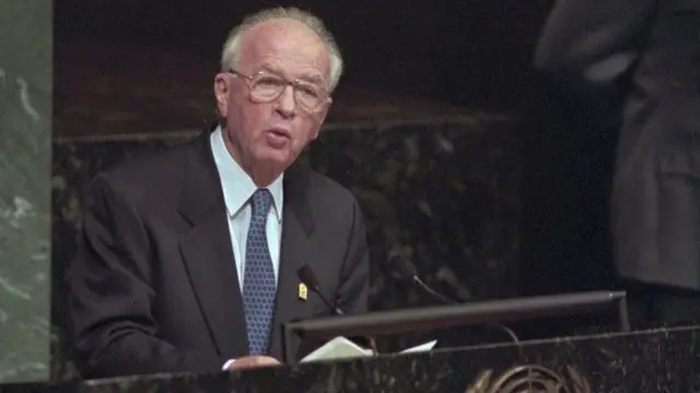 Yitzhak Rabin discursa na ONU