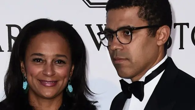 Isabel dos Santos junto a su marido Sindika Dokolo