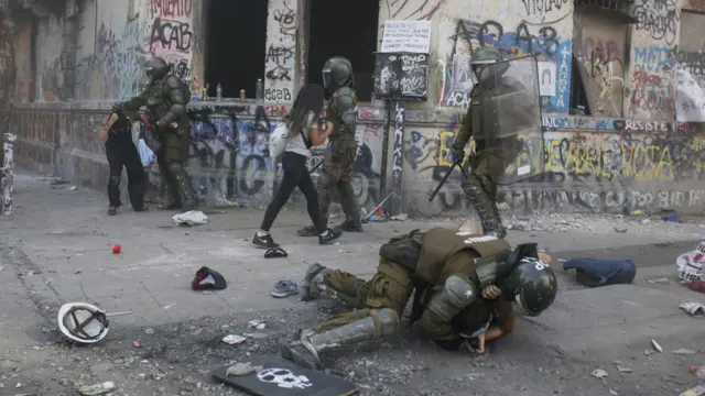 Подавление протестов в Чили