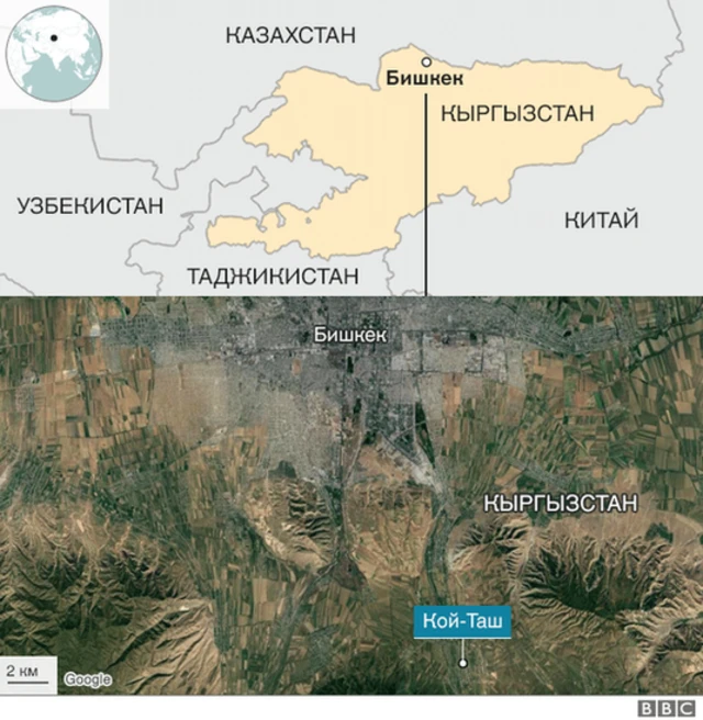 Карта Киргизии