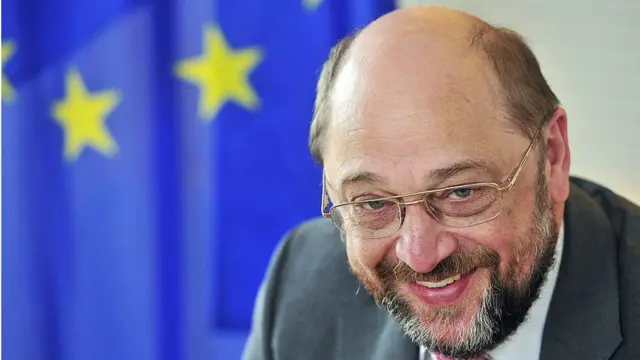 Schulz, durante una entrevista en Bruselas en el año 2014.