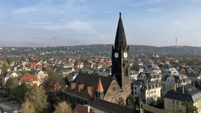 Panorámica de Dresde, Sajonia.