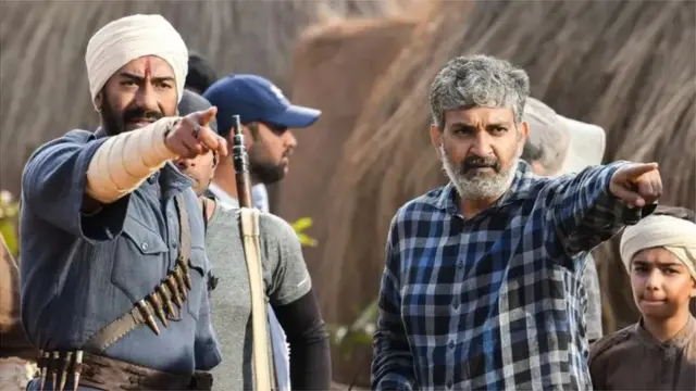 આરઆરઆર ફિલ્મના સેટ પર અજય દેવગણ