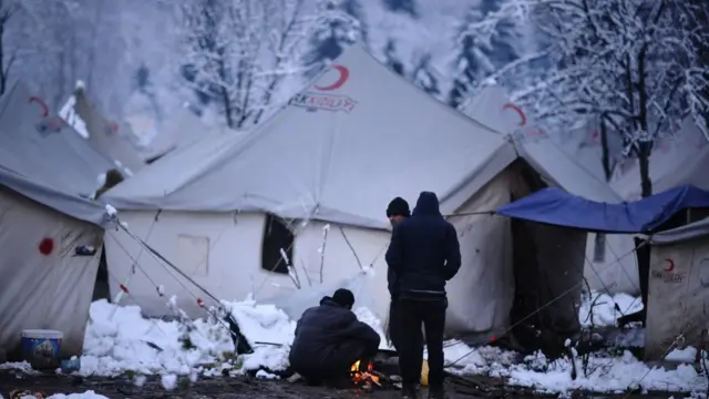 Bihac Migrant camp in Bosnia and Herzegovina
