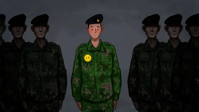 강 씨는 아웃팅 당한 후, 노란색 라벨을 붙여야 했다