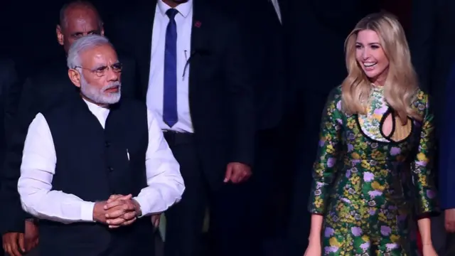 نریندر مودی اور ایوانکا ٹرمپ