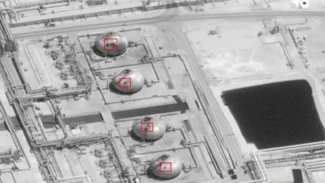 যুক্তরাষ্ট্রের স্যাটেলাইট থেকে তোলা ছবিতে দেখা যাচ্ছে তেল-ক্ষেত্রে কী ধরনের ক্ষতি হয়েছে।