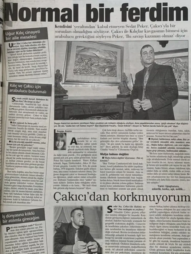 Duygu Asena, Milliyet gazetesi için Peker'le söyleşi yapmıştı.