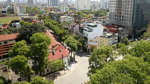 Ảnh chụp từ trên cao khu đất "kim cương" 61 Trần Phú ở Hà Nội vào tháng 5/2020