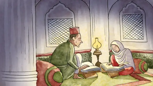 రుకైయాకు వాళ్ల పెద్దన్న అందరి కళ్లుగప్పీ, చదువు చెప్పేవారు