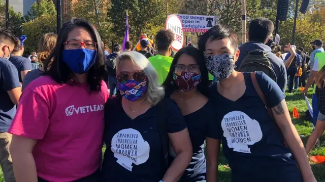 Sinta Penyami Storms pada saat pengumuman kemenangan Biden di Pennsylvania November lalu