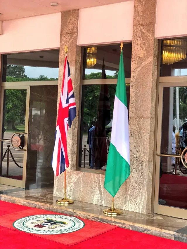 Nigeria and UK flag