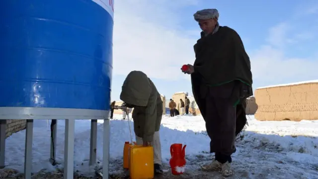 تصویری از بیجا شدگان داخلی در بلخ