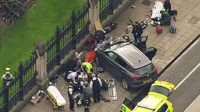 议会大厦外恐怖袭击现场