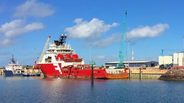 FILE PHOTO: Supply vessels for the offshore gas rigs sit at Darwin port in northern Australia, April 21, 2017. Picture taken April 21, 2017.