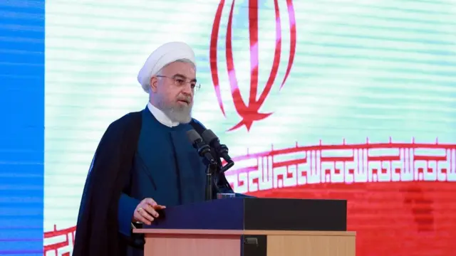 Iranian President Hassan Rouhani speaks in Tehran on 27 August 2019