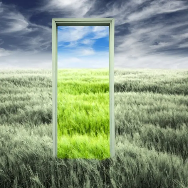 Campo con una parte de otro color