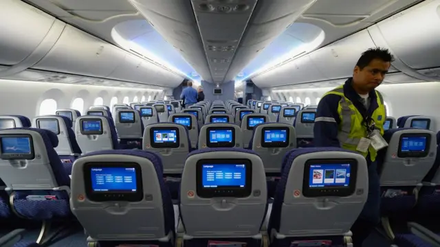 Cabina de un avión.
