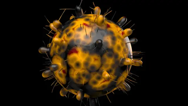 Ilustración de la variante ómicron