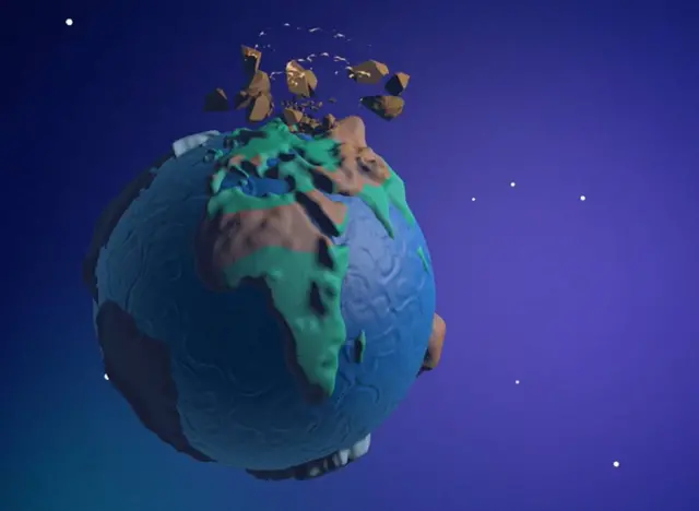 Des roches jaillissant de la terre