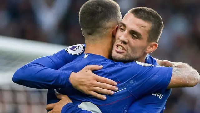 Mateo Kovacic hugs Eden Hazard