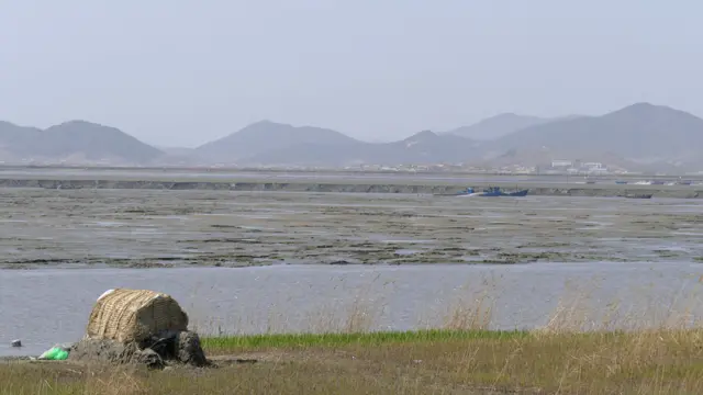 Marismas en el noroeste de Corea del Norte.
