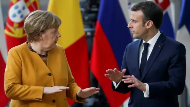 Macron na Merkel