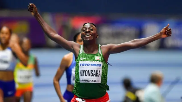 Francine Niyonsaba mu nkino mpuzamakungu i Birmingham mu 2018