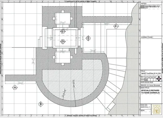 नाणे दरवाजा ड्रॉईंग