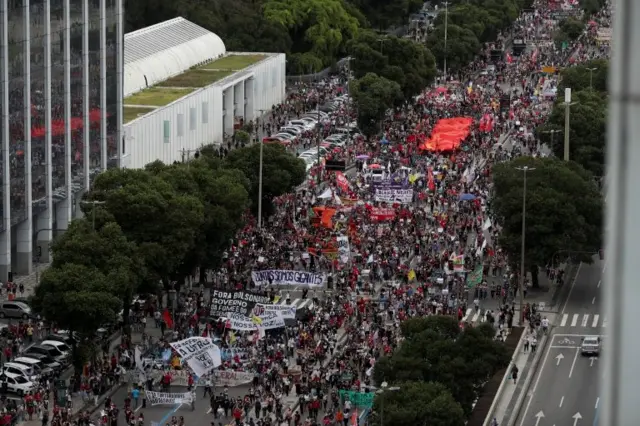 Protesto contra Bolsonaro no Rio de Janeiro