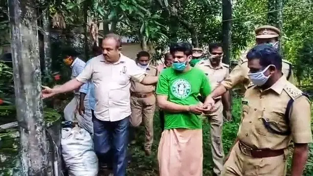 Suraj was brought to Uthra's house for evidence.