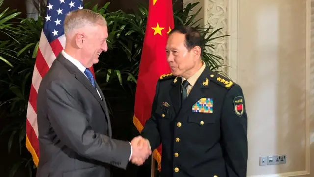 马蒂斯和魏凤和10月曾在东盟的扩大防长会议期间会面。