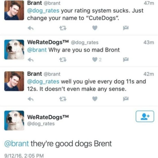 'दे आर गुड डॉग्ज़, ब्रेन्ट'